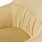 4 Wohnzimmerstühle mit Stoffsitz und Metallstruktur und -beinen – Kiefer Viadurini