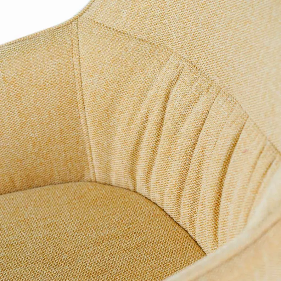 4 Wohnzimmerstühle mit Stoffsitz und Metallstruktur und -beinen – Kiefer Viadurini