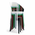 4 stapelbare Stühle aus Polypropylen im Freien Made in Italy Design - Alexus Viadurini