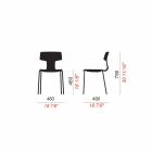 4 stapelbare Stühle aus Metall und Polypropylen Made in Italy - Clarinda Viadurini