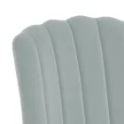 4 Stühle aus grauem Mikrofaserstoff mit Samteffekt – Aprikose Viadurini