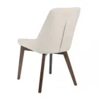 4 Stühle für das Wohnzimmer aus Stoff in verschiedenen Farben und Holz – Vanille Viadurini