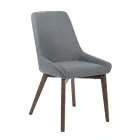 4 Stühle für das Wohnzimmer aus Stoff in verschiedenen Farben und Holz – Vanille Viadurini