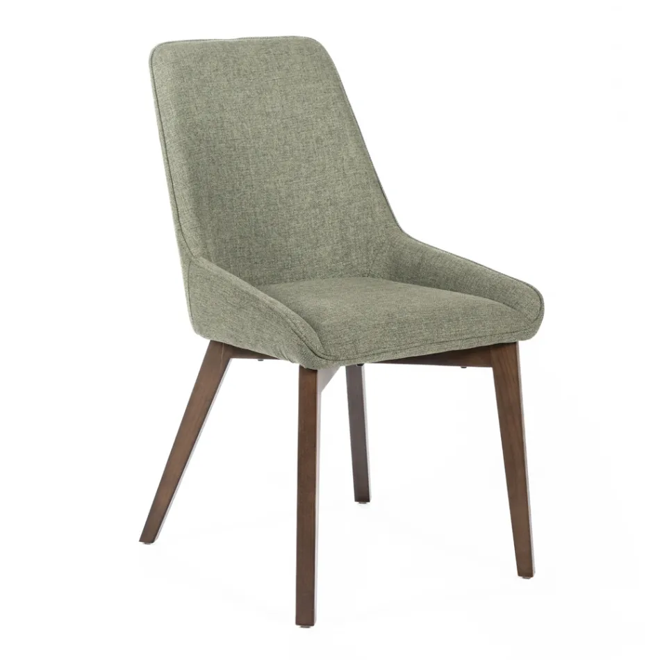 4 Stühle für das Wohnzimmer aus Stoff in verschiedenen Farben und Holz – Vanille Viadurini