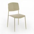 4 Stühle mit Sitz aus Polypropylen in verschiedenen Ausführungen und Metall – Daiquiri
