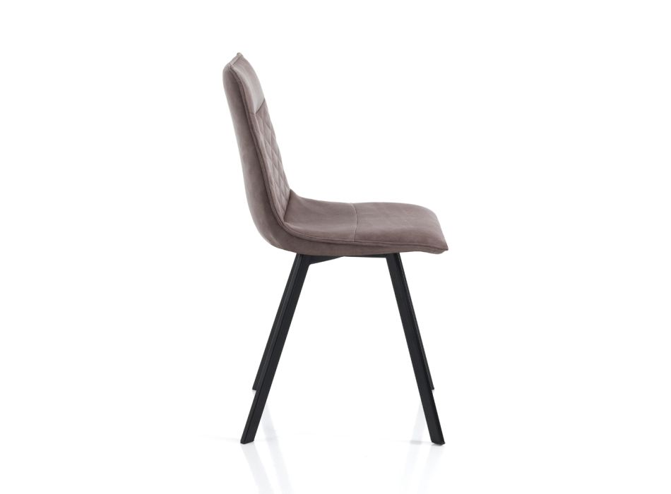 4 Stühle mit Kunstlederbezug in Antikoptik – Wasserstoff Viadurini