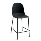 4 Wohnzimmerhocker aus Polypropylen mit Metallgestell - Dinamo Viadurini