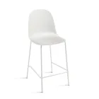 4 Wohnzimmerhocker aus Polypropylen mit Metallgestell - Dinamo Viadurini