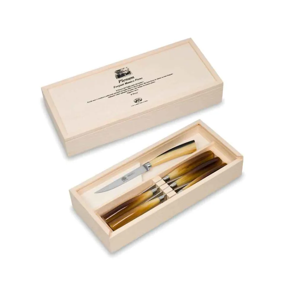 6 Berti Plenum Messer mit glatter Klinge exklusiv für Viadurini - Andalo Viadurini