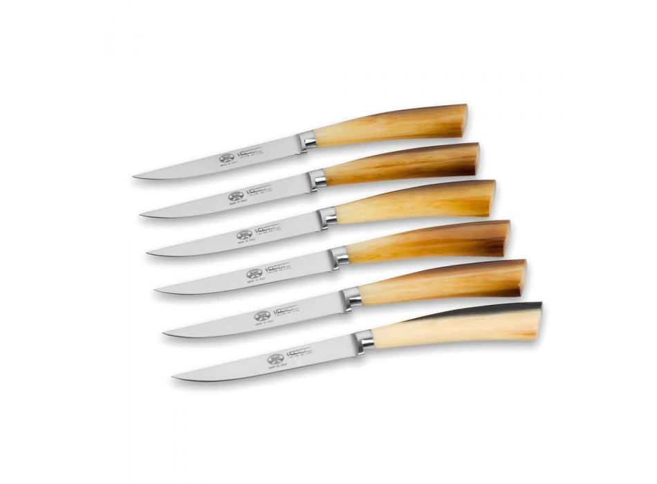 6 Berti Plenum Messer mit glatter Klinge exklusiv für Viadurini - Andalo