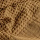 Bademantel mit Kapuze und Leinenrüsche aus Baumwollwabenmuster – Plüsch Viadurini