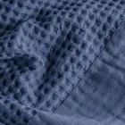 Bademantel mit Kapuze und Leinenrüsche aus Baumwollwabenmuster – Plüsch Viadurini