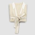 Luxus-Kimono-Bademantel aus Leinen und Baumwolle, 2 Oberflächen Made in Italy - Kleone