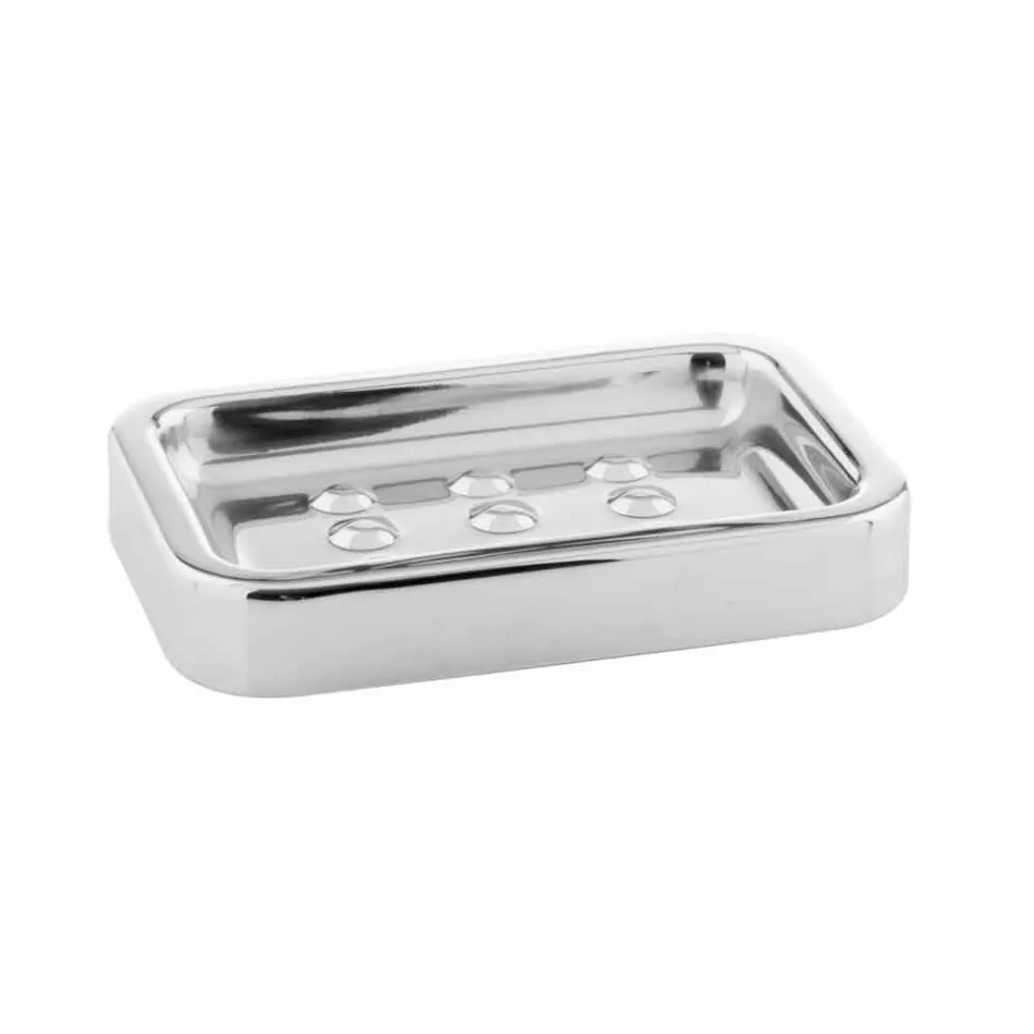 Freistehende Badaccessoires in Edelstahl-Chrom-Finish - Glänzend Viadurini