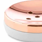 Freistehende Badaccessoires aus weißem Porzellan mit Kupferdetails - Scampia Viadurini