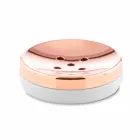 Freistehende Badaccessoires aus weißem Porzellan mit Kupferdetails - Scampia Viadurini