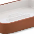 Freistehende Badaccessoires aus Terrakotta und weißer Keramik - Terracotta Viadurini