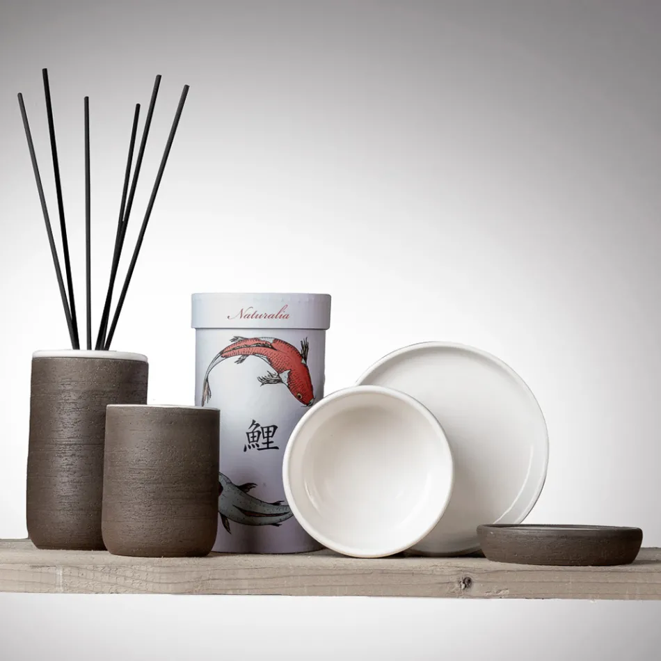 Badezimmerzubehör aus weißem feuerfestem Ton Made in Italy - Antonella Viadurini