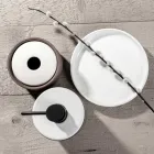 Badezimmerzubehör aus weißem feuerfestem Ton Made in Italy - Antonella Viadurini