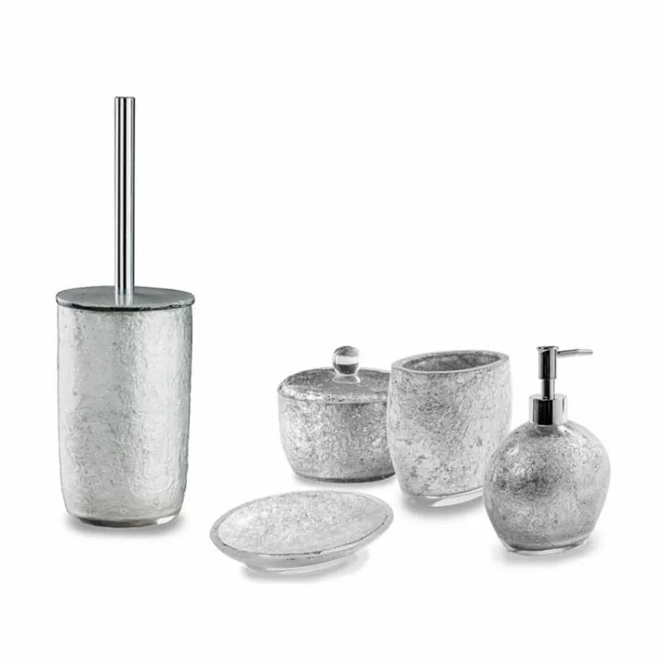 Badaccessoires aus harzbeschichtetem Blattsilber - Argentine Viadurini