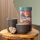 Grüne Badezimmeraccessoires aus feuerfestem Ton Made in Italy - Antonella Viadurini