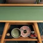 Grüne Badezimmeraccessoires aus feuerfestem Ton Made in Italy - Antonella Viadurini