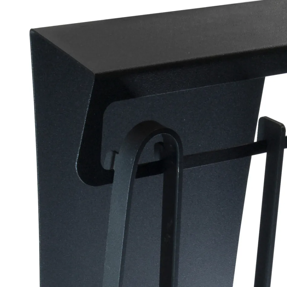 Kaminzubehör aus lackiertem Stahl Made in Italy 3 Stück - Virgil Viadurini