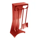 Kaminzubehör aus lackiertem Stahl Made in Italy 3 Stück - Virgil Viadurini