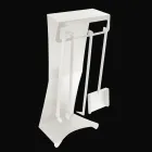 Kaminzubehör aus lackiertem Stahl Made in Italy 3 Stück - Virgil Viadurini