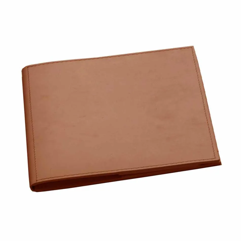 Schreibtischzubehör aus regeneriertem Leder 5 Stück Made in Italy - Aristoteles Viadurini