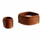 4-teiliges Schreibtischzubehör aus regeneriertem Leder Made in Italy - Ebe Viadurini