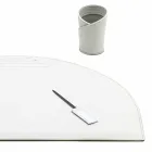 Schreibtischzubehör aus regeneriertem Leder 4 Stück Made in Italy - Medea Viadurini