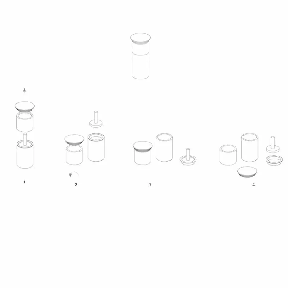 Platzsparendes Zubehör für Küchengeräte aus Marmor, Holz und Stahl - Astoria Viadurini