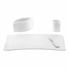 Zubehör 4 Stück Schreibtisch aus regeneriertem Leder Made in Italy - Brando Viadurini