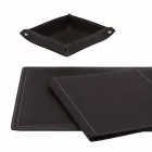 Zubehör 5-teiliger Schreibtisch aus regeneriertem Leder Made in Italy - Ascanio Viadurini