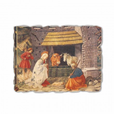 Fresko handgemachte italienische Filippo Lippi &quot;Geburt Christi&quot; Viadurini