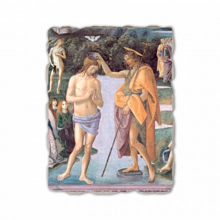 Perugino Fresko Reproduktion &quot;Taufe Christi&quot; Viadurini