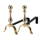 Kaminböcke aus Messing, Höhe 32 cm, hergestellt in Italien – Bär Viadurini