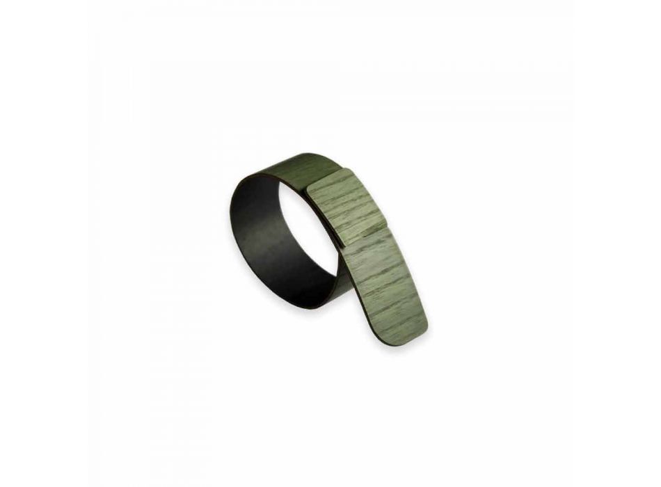 Ring Serviette Ring aus Holz und Stoff Made in Italy - Abraham Viadurini