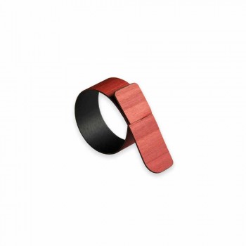 Ring Serviette Ring aus Holz und Stoff Made in Italy - Abraham