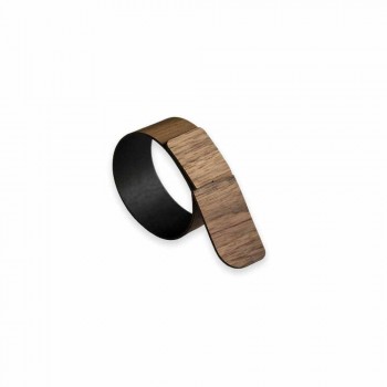 Ring Serviette Ring aus Holz und Stoff Made in Italy - Abraham