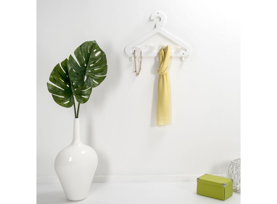Wandgarderobe Kleiderbügel aus recycelbarem Plexiglas 2 Stück - Tirreno Viadurini