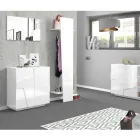 Design-Garderobe für den Eingangsbereich aus weißem Holz, Schiefer oder Beton - Fjona Viadurini