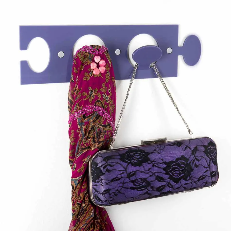 Farbiger Wandhalter in Plexiglas Double Design 3 Stück - Fratack Viadurini