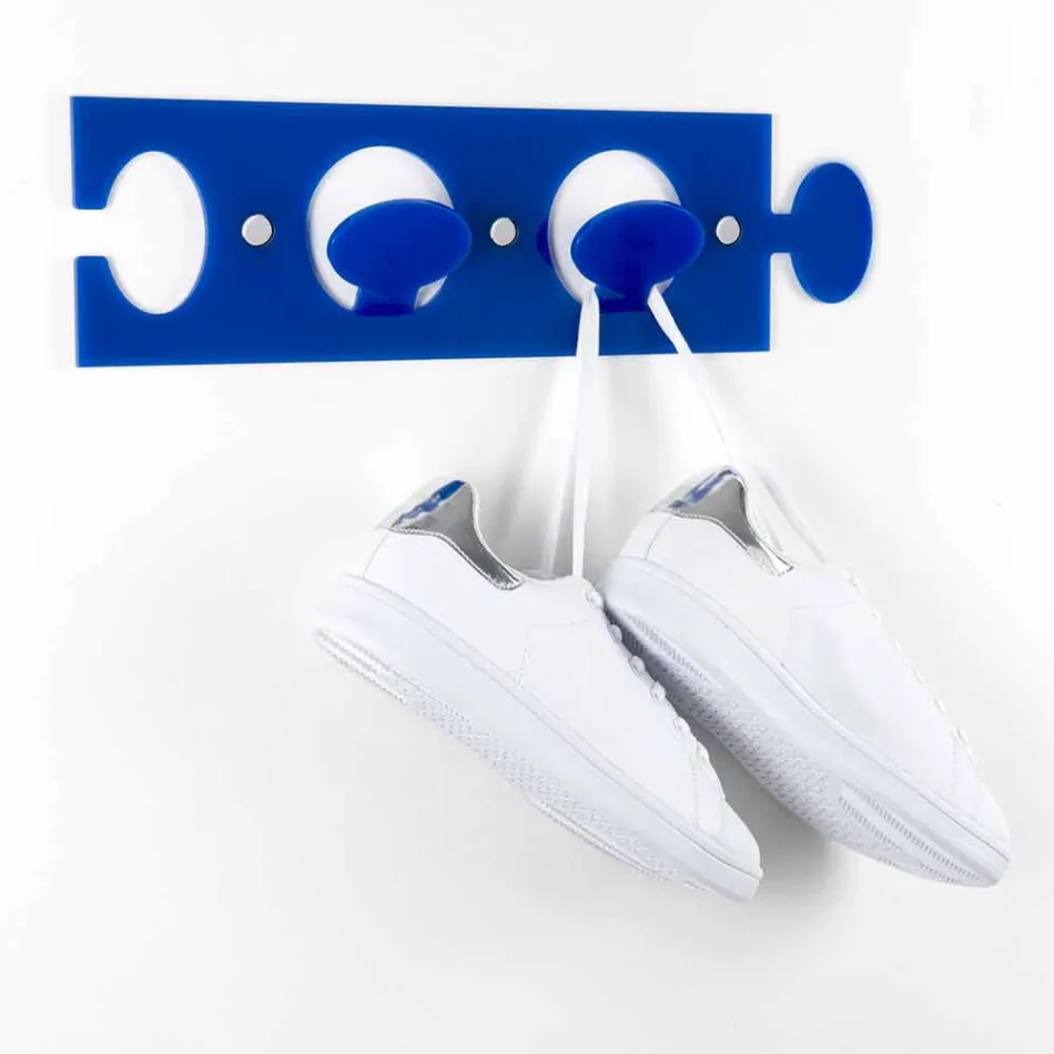 Farbiger Wandhalter in Plexiglas Double Design 3 Stück - Fratack Viadurini