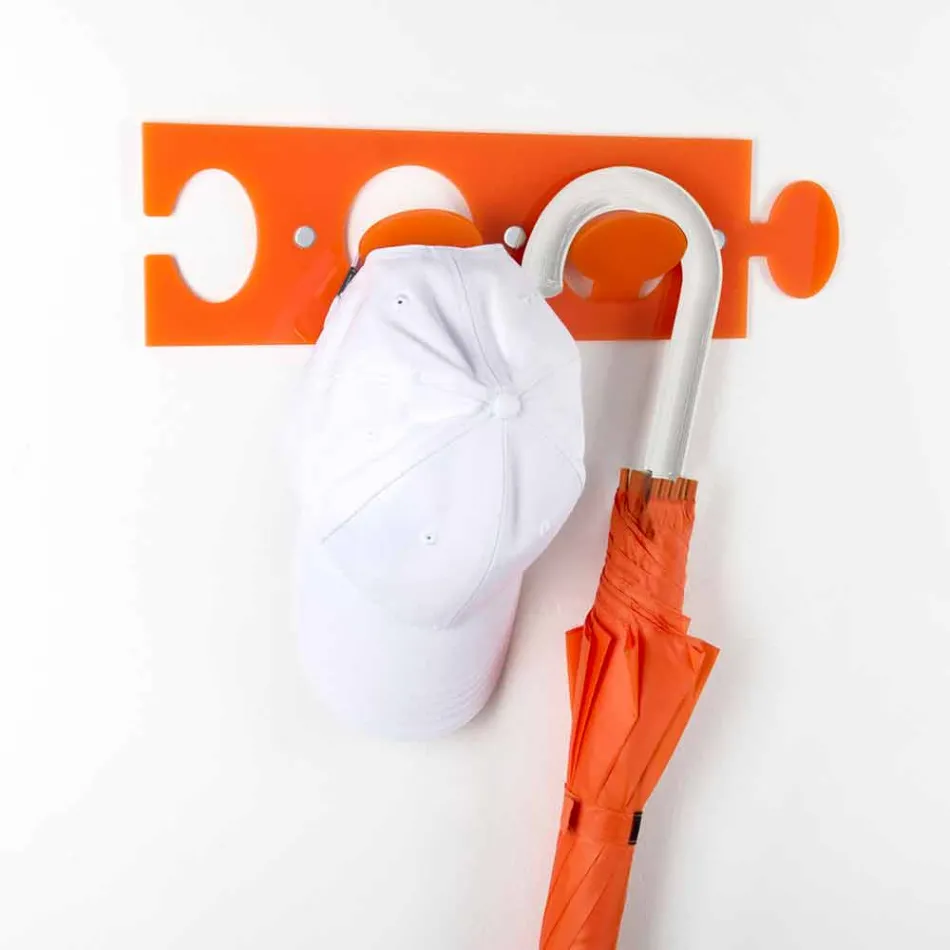 Farbiger Wandhalter in Plexiglas Double Design 3 Stück - Fratack Viadurini