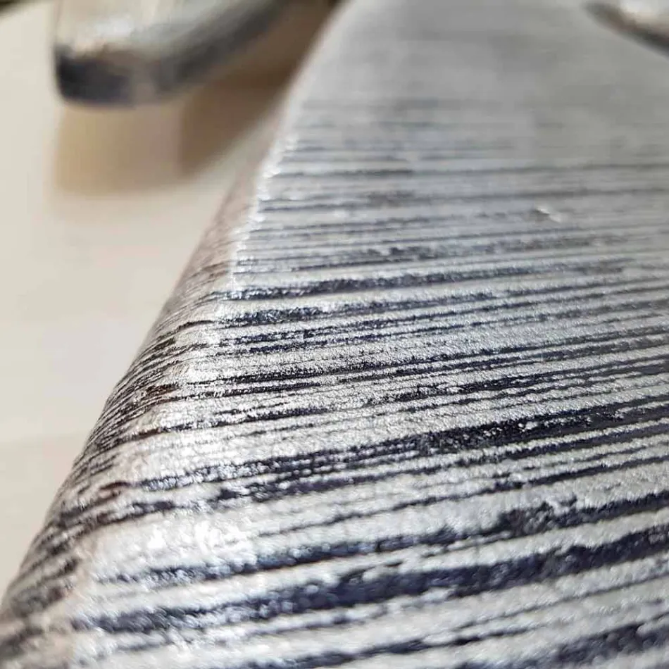 Wandhänger Design Hand-Dekor in Holt Silberblatt Viadurini