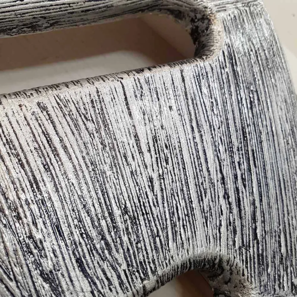 Wandhänger Design Hand-Dekor in Holt Silberblatt Viadurini