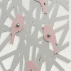 Wandgarderobe aus farbigem Holz mit modernem Design - Alberuccell Viadurini