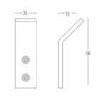 Weiße Corian Wandgarderobe mit Schrauben, 3-teiliges Design - Appiccio Viadurini